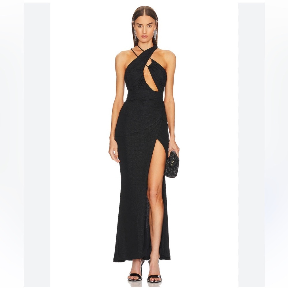 Michael Costello X Revolve Doris gown in black